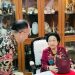 Presiden Kelima RI Megawati Soekarnoputri Terima kunjungan Idul Fitri dari sejumlah Figur sembari Berdiskusi 