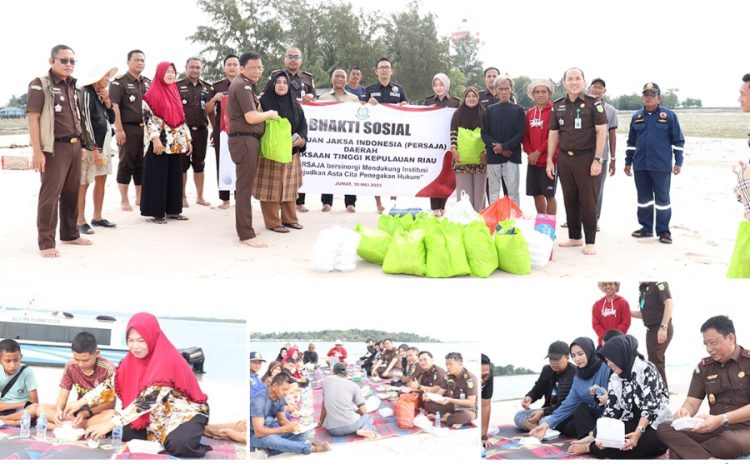 Kajati Kepri dan PERSAJA Daerah Kepri Bakti Sosial dan Berkunjung ke 2 Mercusuar di Pulau Terkulai dan Pulau Tunjuk.