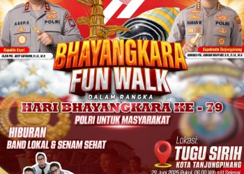 Bhayangkara Fun Walk Digelar di Taman Tugu Sirih Tanjungpinang, Ajak Masyarakat Jalan Santai & Ada Doorprize