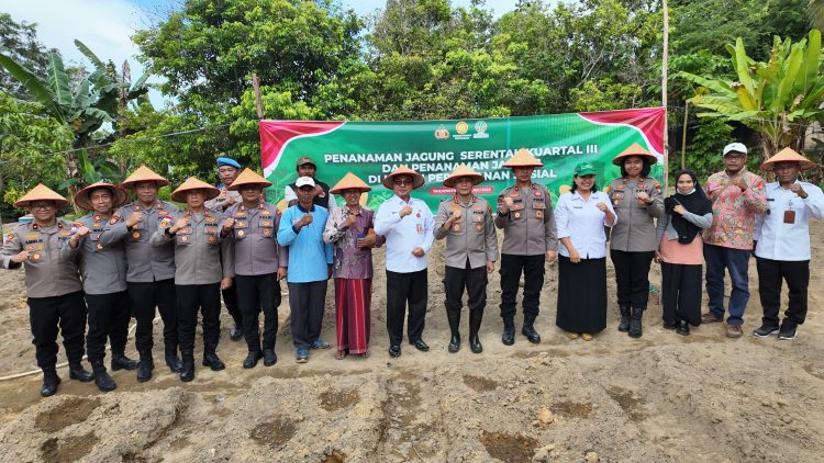 Polresta Tanjungpinang Tanam Jagung Serentak Kuartal III
