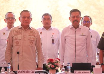 PLT. Wakil Jaksa Agung RI dan Wamenko Polkam RI Launching Sekaligus Laksanakan Press Conference Sisa Stockpile Bijih Bauksit di Provinsi Kepulauan Riau