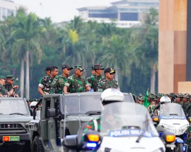 Panglima TNI Tinjau Geladi Kotor HUT Ke-80 TNI Tahun 2025
