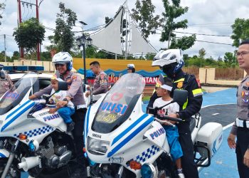 Polisi Sahabat Anak, Sat Lantas Polres Bintan Sambut kunjungan TK Negri Bintan Buyu