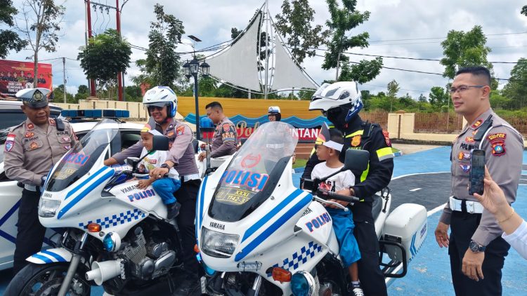 Polisi Sahabat Anak, Sat Lantas Polres Bintan Sambut kunjungan TK Negri Bintan Buyu