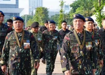 Dankorbrimob Polri Hadiri Peringatan HUT Ke-80 TNI di Monas, Tunjukkan Sinergi TNI-Polri