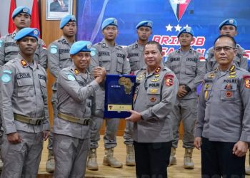 Usai Selesaikan Tugas Misi Perdamaian di Afrika Tengah, Personel Korbrimob Polri Disambut dengan Penuh Bangga