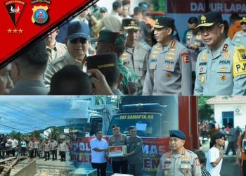 Sinergi Negara untuk Masyarakat: Brimob Polda Sumut Amankan Peninjauan Presiden, Panglima TNI, dan Kapolri