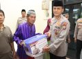 Berikan Bansos kepada Masyarakat Yang Membutuhkan, Kapolresta Tanjungpinang Safari Ramadhan di Polsek Bukit Bestari