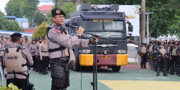 Polresta Tanjungpinang Gelar Latihan Dalmas Jelang Pengamanan Hari May Day 2026
