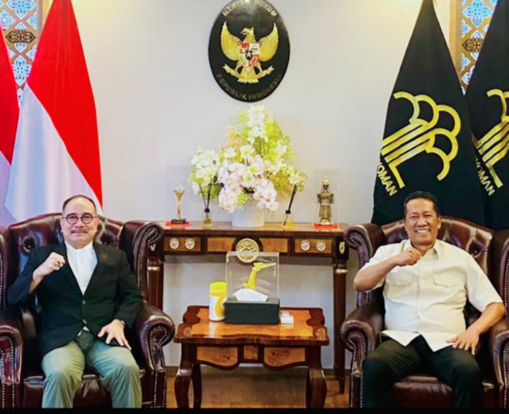 Menteri Hukum RI Bertemu dan berdiskusi Bersama dengan Ketua Dewan Pembina Puspolkam Indonesia